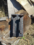 A Pair Of Blacksmithed Rail Spike Handles